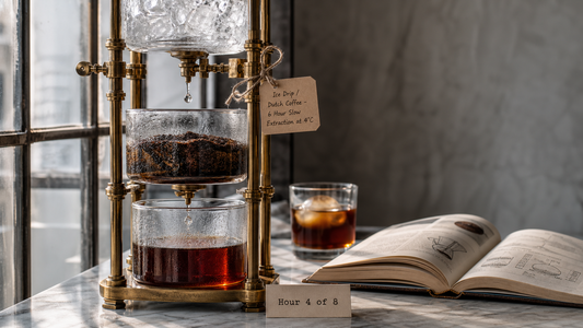 Coffee Academy hero image illustrating Coffee Brewing Method 7: Ice Drip Coffee (Ice Drip) with specialty coffee equipment, brewing context, and educational detail.
