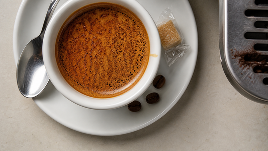 Coffee Academy hero image illustrating Does Crema Indicate a Good Espresso? with specialty coffee equipment, brewing context, and educational detail.