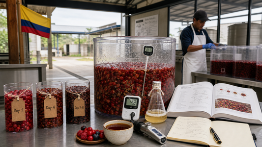 Coffee Origins hero image illustrating Fruit Fermentation Processing Method in Coffee with origin coffee context, beans, processing detail, and educational visual cues.