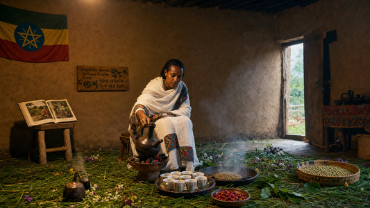 Coffee Origins hero image illustrating Ethiopian Coffee Beans with origin coffee context, beans, processing detail, and educational visual cues.